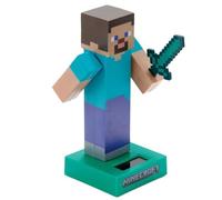 Puckator Minecraft Steve Solar Pal - Home Office Table Desk Dashboard Car Decor Decoration - Gift Ideas - Gifts For Teenage Old Boy Girl Dad Mums - Powered KIds Toys Toy Figure Figures