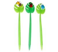 Puckator Model Fine Point Ballpoint Pen - Ladybug, Snail and Bee - Botanical Garden