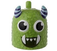 Puckator Monstarz Monster Green Upside Down Ceramic Shaped Tea Coffee Mug - Funny Home Accessories - Cute Gifts for Girlfriend - Large Mugs for Men Women Hot Drinks Cups Presents Secret Santa Gift