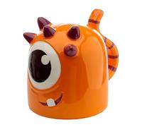 Puckator Monstarz Monster Orange Upside Down Ceramic Shaped Tea Coffee Mug - Funny Home Accessories - Cute Gifts for Girlfriend Large Mugs for Men Women Hot Drinks Cups Presents Secret Santa Gift