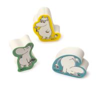 Puckator Moomin 3 Piece Eraser Set - Rubber Erasers Stationery Set - Party Bag Fillers for Girls and Boys - Erasers Multipack - Pencil Rubbers - Cool Kids School Rubbers - Starting School Gifts