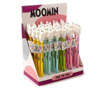 Puckator Moomin Fine Tip Pen - Cute Cool Aesthetic Non Smudge Pens for School Office Writing Drawing Journaling - Collage Essentials Pens - Stationary Set - Pen