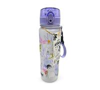 Puckator Moomin Tammi Pop Top 600ml Shatterproof Bottle - Reusable Insulated Active Water Bottle Flask For Girls And Boys With A Carry Handle & Straw - Bpa Free - For School Nursery
