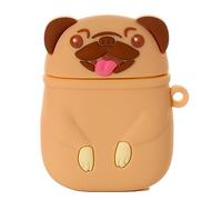 Puckator Mopps Pug Wireless Earphone Silicone Case Cover (Earbuds & Case Not Included) - Earplug Case - Wireless Headphone Cover - Small Pouch - Funny Cute Silicon Earphone Case