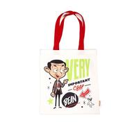 Puckator Mr Bean & Teddy Reusable Tote Bag - Canvas Tote Bag - Cotton Tote Bags - Eco Gifts for Women and Men - Cloth Shopping Bag - Fabric Bag - Foldable Bags for Shopping - Handbag