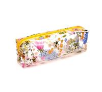 Puckator Nectar Meadows Clear Pencil Case - School Equipment Stuff - Pencil Cases - Large Capacity Preppy Pencil Case - Zipper Pouch - Office Essentials - Pencils Case Cute - Pencilcase - Pen Case