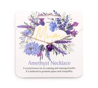 Puckator Nectar Meadows Mum Gemstone Shaped Charm Necklace MIN55 | Acotis - Brass / Iron