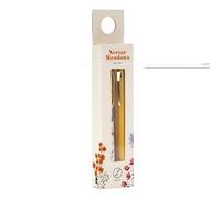 Puckator Nectar Meadows Pen Twin Set - Pen Stationary Set - Cool Fancy Pack of Pens Black For Office Writing College - Uni Essentials - Back to School Supplies - Non Smudge