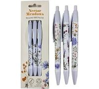Puckator PENS24 Nectar Meadows Recycled ABS (RABS) Pen Set of 3