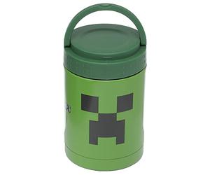 Puckator Officiallty Licensed Minecraft Creeper Reusable Stainless Hot & Cold Thermal Insulated Lunch Pot/Snack Pot 500ml
