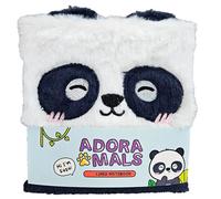 Puckator Adoramals Panda Plush Fluffies Notebook - School Teacher Student Homework Study Planner Notepad - Collage University Essentials Journals Planners - Jotter Uni Gifts Stationery Supplies
