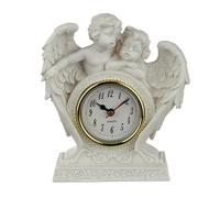 Puckator Peace of Heaven Endless Love Cherub Mantle Clock - Table Clock Clocks For Living Room - Mantlepiece Ornaments - Retro Vintage Standing Desk - Bedroom Home Decor Clocks - Mantelpiece Clock