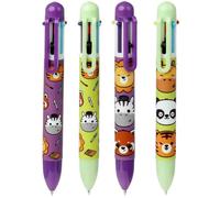 Puckator PEN215 Adoramals Wild Multi Colour Pen (6 Colours)