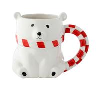 Puckator Polar Bear Ceramic Shaped Tea Coffee Mug - Funny Home Accessories - Cute Gifts for Girlfriend - Large Mugs for Men Women Hot Drinks - Cute Cups Presents - Secret Santa Gift - Cup Set