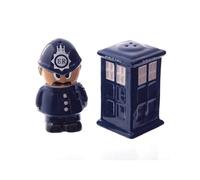 Puckator Police Box & Policeman London Icons Ceramic Salt & Pepper Set