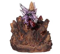 Puckator Purple Dragon LED Backflow Incense Burner - Home Zen Meditation Decor Accessories - Incense Waterfall Cone Burner - Spiritual Feng Shui Gothic Goth Relaxation Gifts Gift - Desk Ornaments
