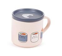 Puckator Pusheen the Cat Bento Club Sushi Lover Porcelain Mug & Coaster Lid Set - Funny Home Accessories - Cute Gifts For Girlfriend Large Mugs for Men Women Hot Drinks Cups Presents Secret Santa Gift
