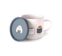 Puckator Pusheen the Cat Bento Club Sushi Lover Porcelain Mug & Coaster Lid Set - Funny Home Accessories - Cute Gifts For Girlfriend Large Mugs for Men Women Hot Drinks Cups Presents Secret Santa Gift