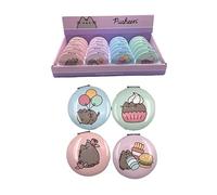 Puckator Pusheen the Cat Foodie Compact Mirror - Small Tiny Holiday Handbag Essentials Makeup Gift Sets For Women Teen Girls Compact Pocket Mirror - Cosmetics Mirrors - Stocking Fillers