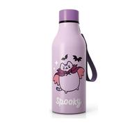 Puckator Pusheen the Cat Halloween Hot & Cold Drinks Bottle 500ml - Reusable Insulated Active Water Bottle Flask For Girls And Boys With A Carry Handle & Straw - Bpa Free - For School Nursery