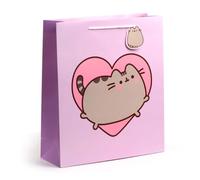 Puckator Pusheen the Cat Heart Gift Bag Extra Large - Birthday Gift Bag For Presents - Present Bag For Females - Kids Birthday Presents - Present Bags For Gifts - Gift Box For Baby
