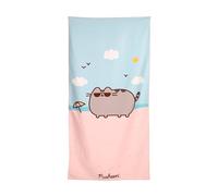 Puckator Pusheen the Cat Microfibre Beach Towel - Large Quick Drying Lightweight Thin Funny Mens Girls Beach Pool Holiday Towel Towels For Adults Womens - Vacation Accessories Essentials Family