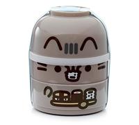 Puckator Bento Lunch Box – Pusheen Stacked Round, Stackable Compartments with Lids