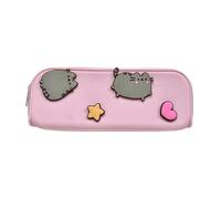 Puckator Pusheen The Cat Stars & Hearts Silicone Pencil Case - School Equipment Stuff Cases - Large Capacity Preppy Pencil Pen Case - Zipper Pouch - Office Essentials - Pencils Case Cute - Pencilcase