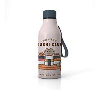 Puckator Pusheen the Cat Sushi Club Hot & Cold Drinks Bottle 500ml - Reusable Insulated Active Water Bottle Flask For Girls And Boys - Cold For 24h And Hot For 12h Modern Thermo Flask School Nursery