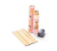 Puckator Pusheen the Cat Sushi Club Large Pencil Pot with 12 Colouring Pencils - School Equipment Stuff Cases - Large Capacity Preppy Pencils Pen Case Cute - Zipper Pouch Office Essentials Pencilcase