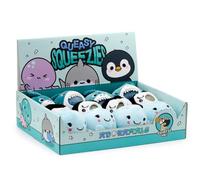 Puckator Queasy Squeezies Adoramals Sealife Octopus, Shark, Penguin Plush Squeezy Toy - Small Funny Exam Gifts Stress Relief Balls Squishies - Mini Sensory Ball Toys For Adults Women Kids - Slime