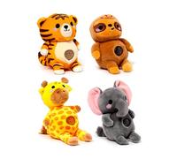 Puckator Queasy Squeezies Adoramals Zoo Mix #2 Shaped Plush Squeezy Toy