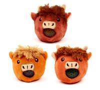 Puckator Queasy Squeezies Highland Coo Cow Plush Squeezy Toy