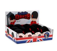 Puckator Queasy Squeezies London Guardsman Plush Squeezy Toy - Small Funny Exam Gifts Stress Relief Balls Squishies - Mini Sensory Ball Toys For Adults Women Kids - Slime Party Bag Fillers
