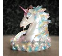 Puckator Rainbow Unicorn Backflow Incense Burner - Home Zen Meditation Decor Accessories - Incense Waterfall Cone Burner - Spiritual Feng Shui Gothic Goth Relaxation Gifts Gift - Desk Ornaments