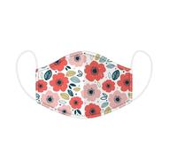 Puckator Re-Usable Washable Face Coverings Masks Breathable (Adults Poppy)