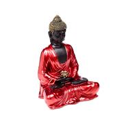 Puckator Red, Black & Gold Thai Buddha Contemplation BUD394 | Acotis - Resin