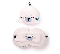 Puckator Relaxeazzz Adoramals Kai the Seal Plush Travel Pillow & Eye Mask - Sleep Eye Mask Masks - Kids Travel Accessories For Sleeping Airplane - Flight Plane Neck Pillow Pillows
