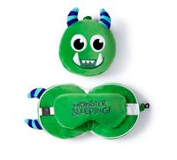 Puckator Relaxeazzz Green Monstarz Monster Plush Travel Pillow & Eye Mask CUSH2 - Polyester