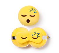 Puckator Relaxeazzz Snoozie the Sleeping Head Plush Travel Pillow & Eye Mask CU - Polyester