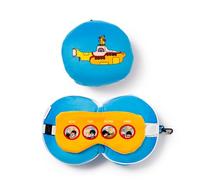 Puckator Relaxeazzz The Beatles Yellow Submarine Round Plush Travel Pillow & Eye Mask - Sleep Eye Mask Masks - Kids Travel Accessories For Sleeping Airplane - Flight Plane Neck Pillow Pillows