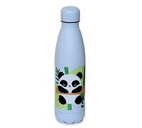 Puckator Reusable Pandarama Panda Insulated Hot & Cold Drinks Bottle, Leakproof Thermal Travel Flask, 500ml, Stainless Steel Double Walled, BPA Free PVC, Cool for 24 Hours & Warm for 12 Hours