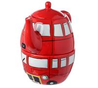 Puckator Routemaster Red Bus Tea for One Set, Ceramic, Mixed, Total Height 17cm Cup 6.5 x 11cm Pot 11 x 11cm