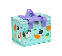 Puckator RPET Cool Bag Lunch Bag Bean & Co Cats - Insulated Lunch Bag for Women Men Children - Lunch Box Bag for Work Family School - Beach Picnic Accessories - Picnic Box - Collapsable Lunchbag