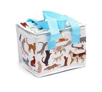 Puckator RPET Cool Bag Lunch Bag Feline Fine Cat Themed - Made from Recycled Plastic Bottle - Insulated Lunch Bag for Women Men Children - Lunch Box Bag for Work & School - Beach Picnic Accessories