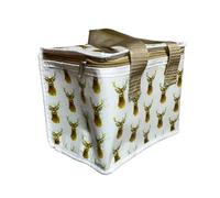 Puckator RPET Cool Bag Lunch Bag Jan Pashley Stag - Insulated Lunch Bag for Women Men Children - Lunch Box Bag For Work Family School - Beach Picnic Accessories - Picnic Box - Collapsable Lunchbag