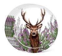 Puckator RPLAT04 Wild Stag Set of 4 Recycled Plastic Bottles RPET Reusable Picnic Plates