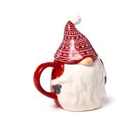 Puckator Scandi Christmas Gonk Ceramic Lidded Animal Mug - Funny Home Accessories - Cute Gifts for Girlfriend - Large Mugs for Men Women Hot Drinks - Cups Presents - Secret Santa Gift Cup Set