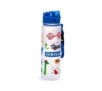 Puckator Scotland Souvenir Pop Top 600ml Shatterproof Bottle - Reusable Insulated Active Water Bottle Flask For Girls And Boys With A Carry Handle & Straw - Bpa Free - For School Nursery