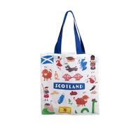 Puckator Scotland Souvenir Reusable Tote Bag - Canvas Tote Bag - Cotton Tote Bags - Eco Gifts for Women and Men - Cloth Shopping Bag - Fabric Bag - Foldable Bags for Shopping - Handbag